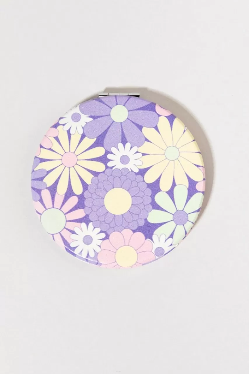 Francesca's Retro Flower Compact Mirror