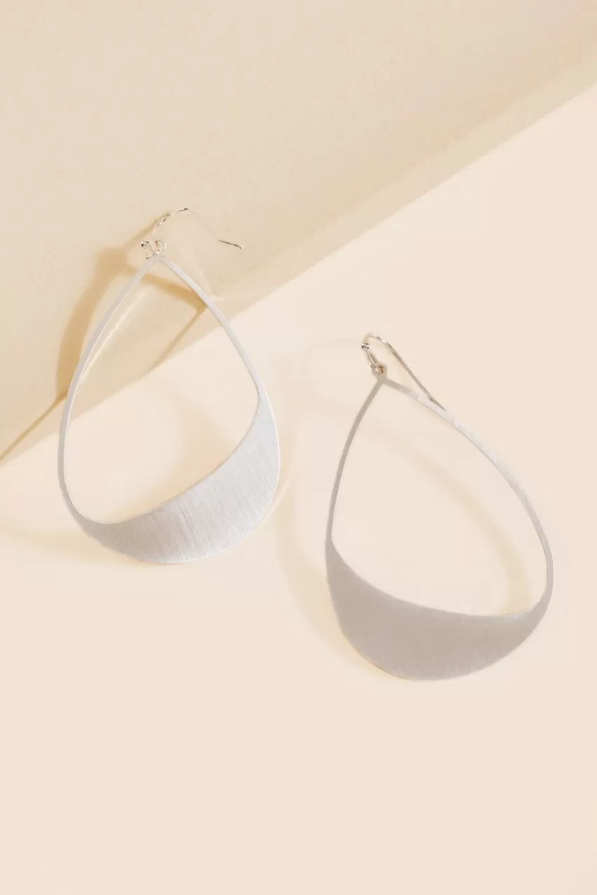 Francesca's Riley Brushed Teardrop Earrings