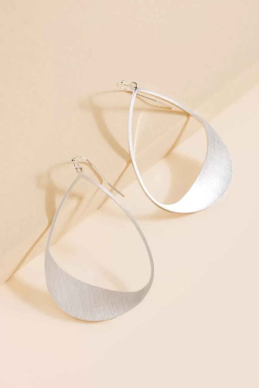 Francesca's Riley Brushed Teardrop Earrings