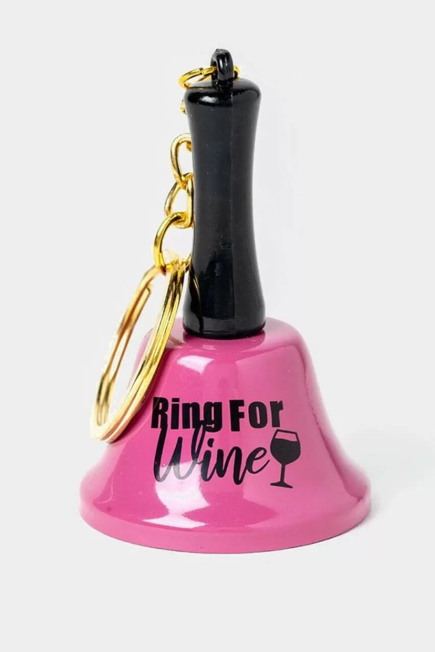 Francesca's Ring For Wine Bell Keychain