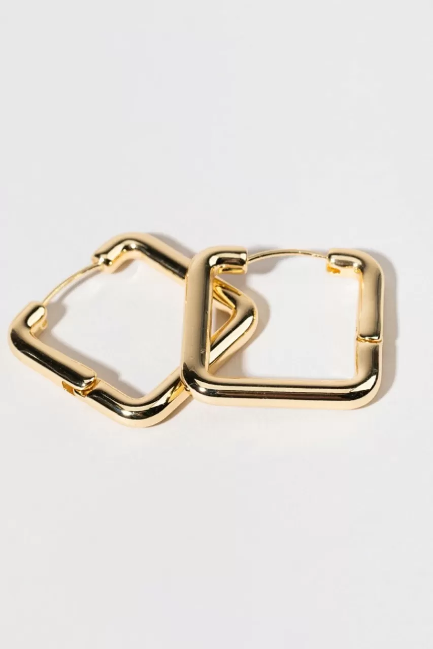 Francesca's Robbie Large Square Hoop Earrings