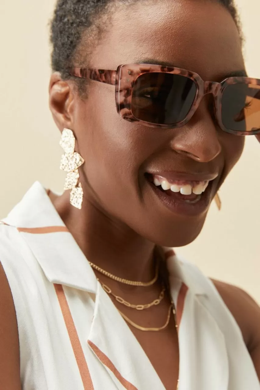 Francesca's Robynn Angular Sunglasses