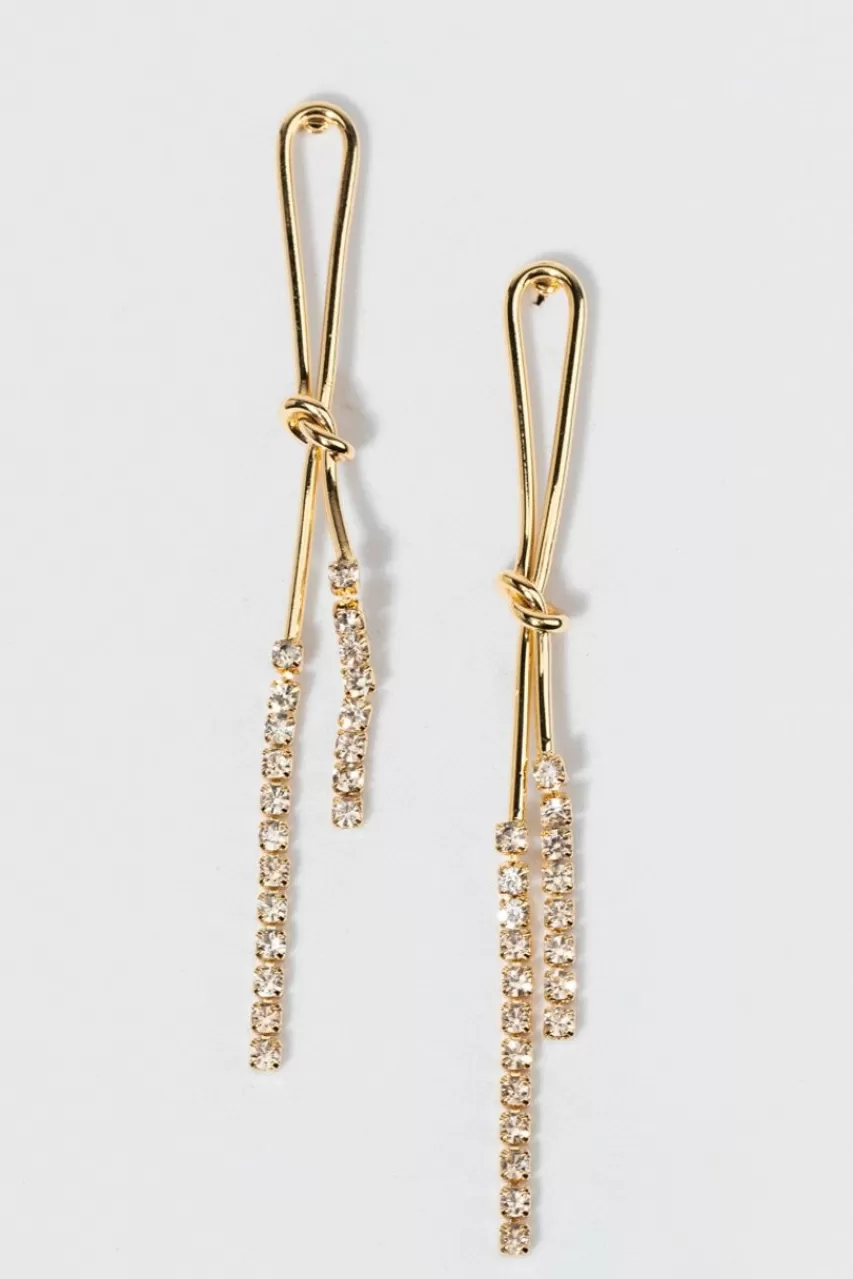 Francesca's Ronnie Linear Cupchain Earrings