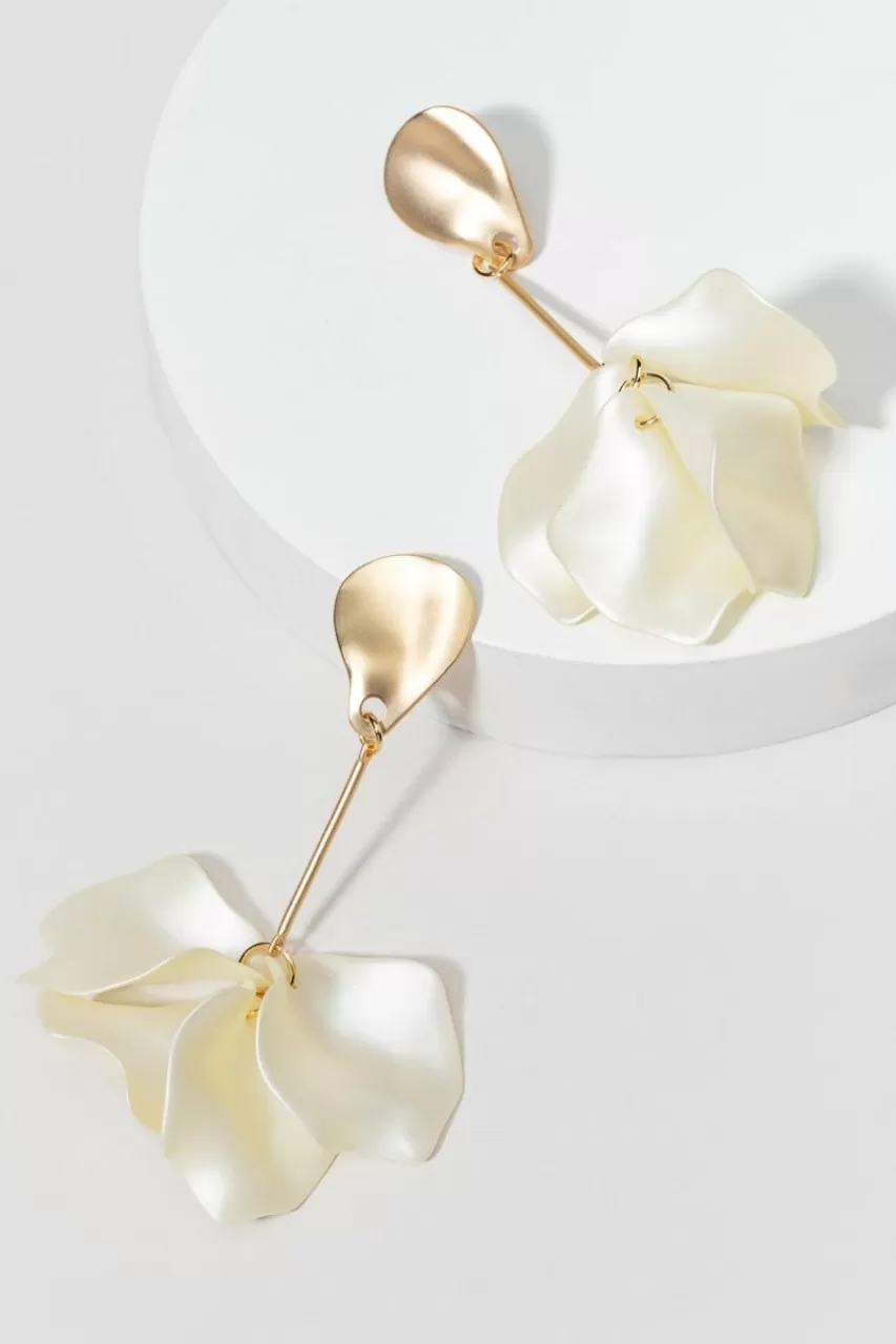 Francesca's Rosa Epoxy Petals Drop Earrings