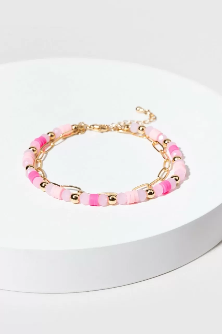 Francesca's Rosalinda Paperclip Rubber Bead Bracelet