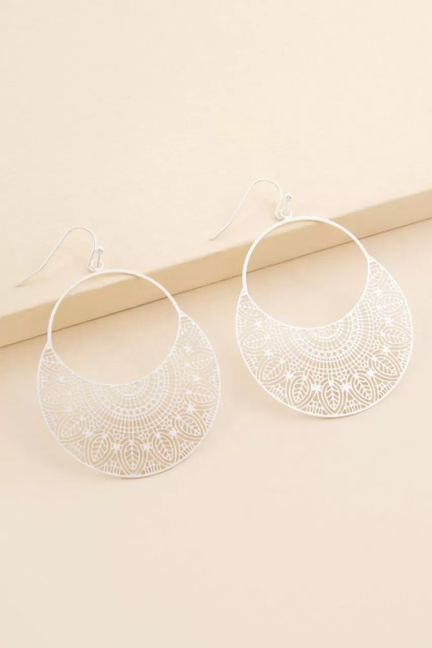 Francesca's Rosaline Circle Drop Earrings