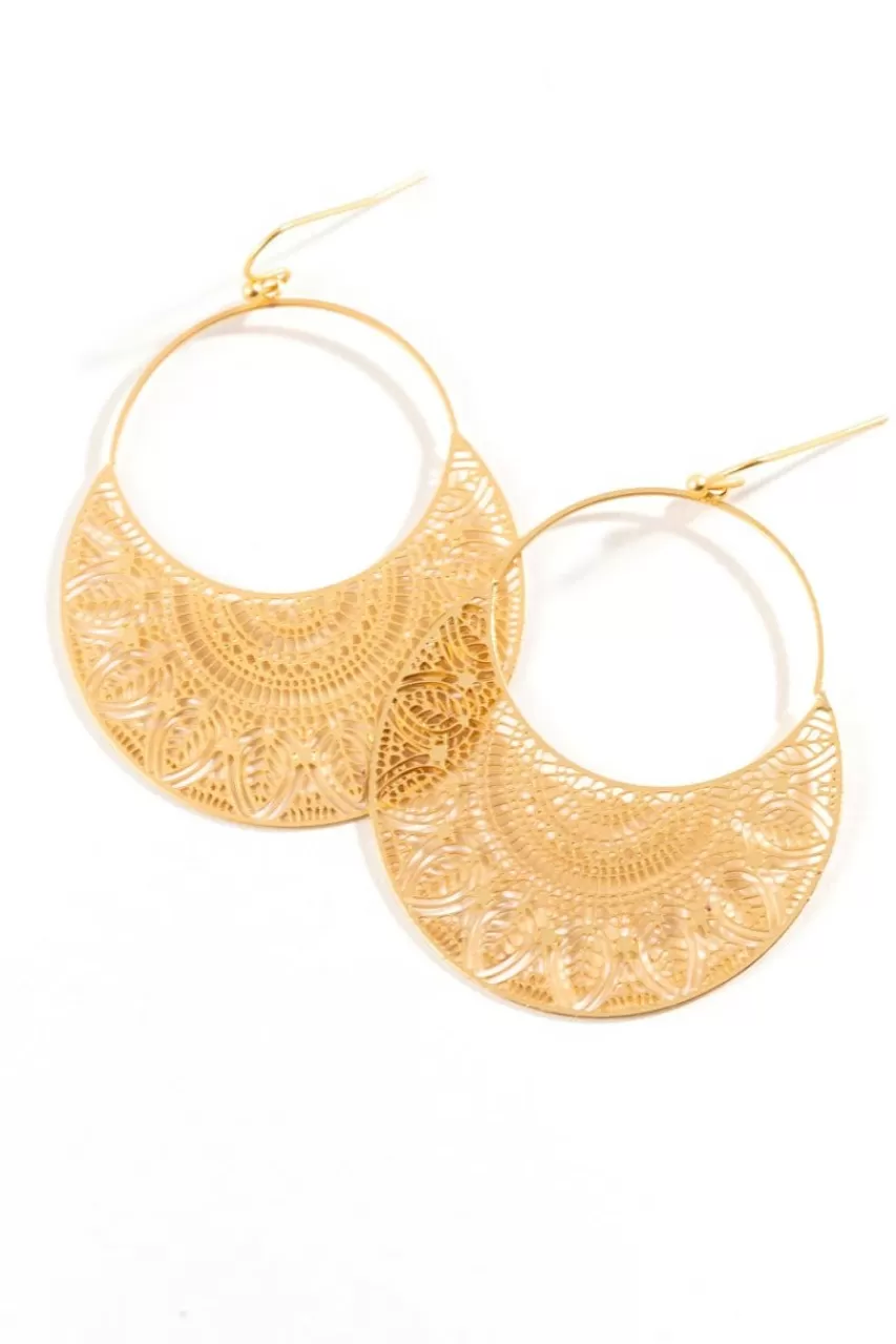 Francesca's Rosaline Circle Drop Earrings