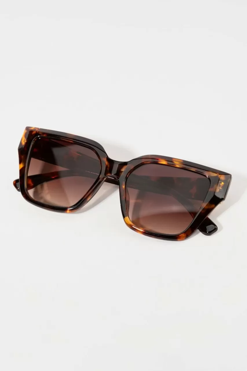 Francesca's Roxanne Angular Sunglasses