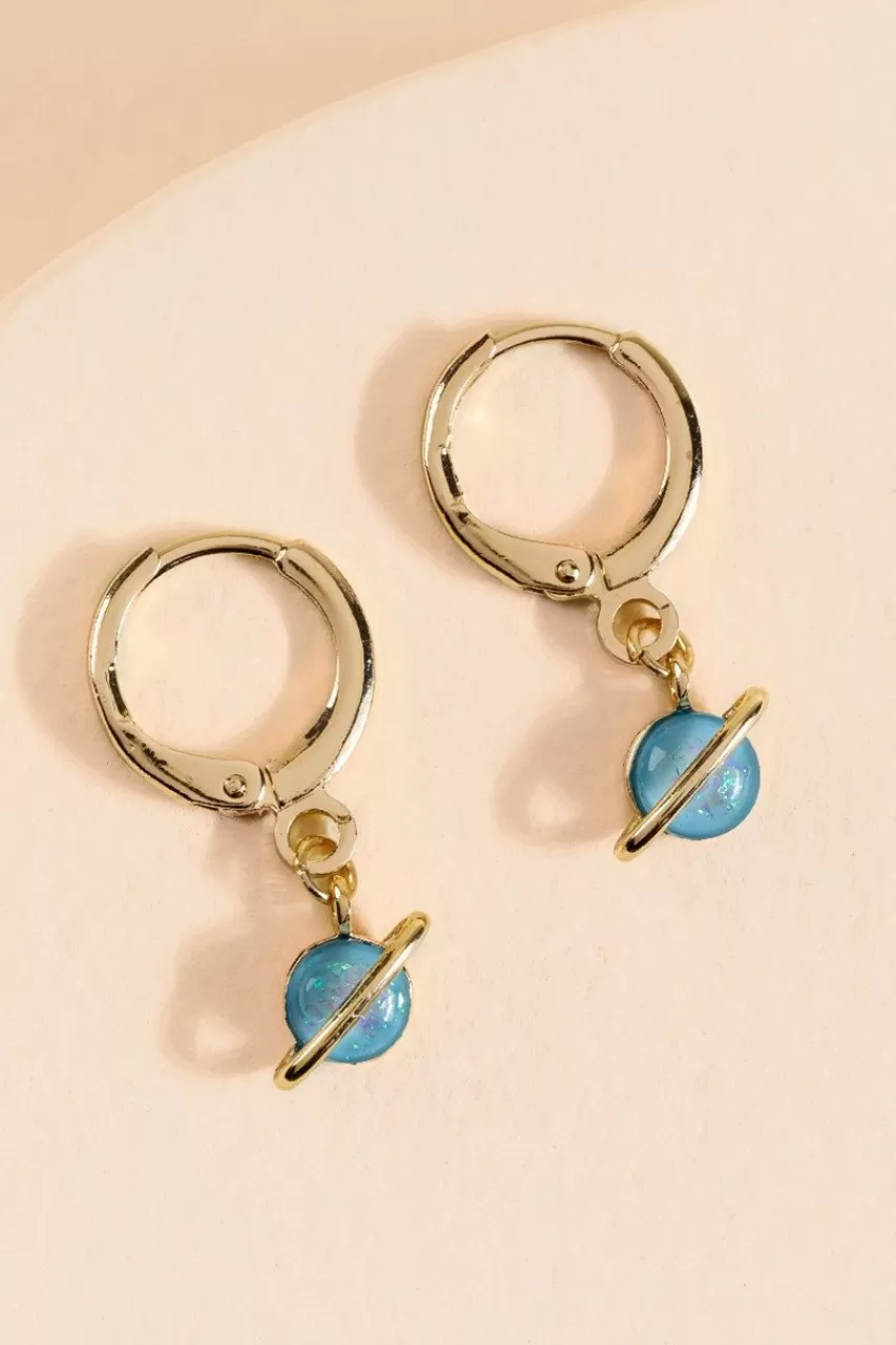 Francesca's Sailor Saturn Opal Drop Earrings