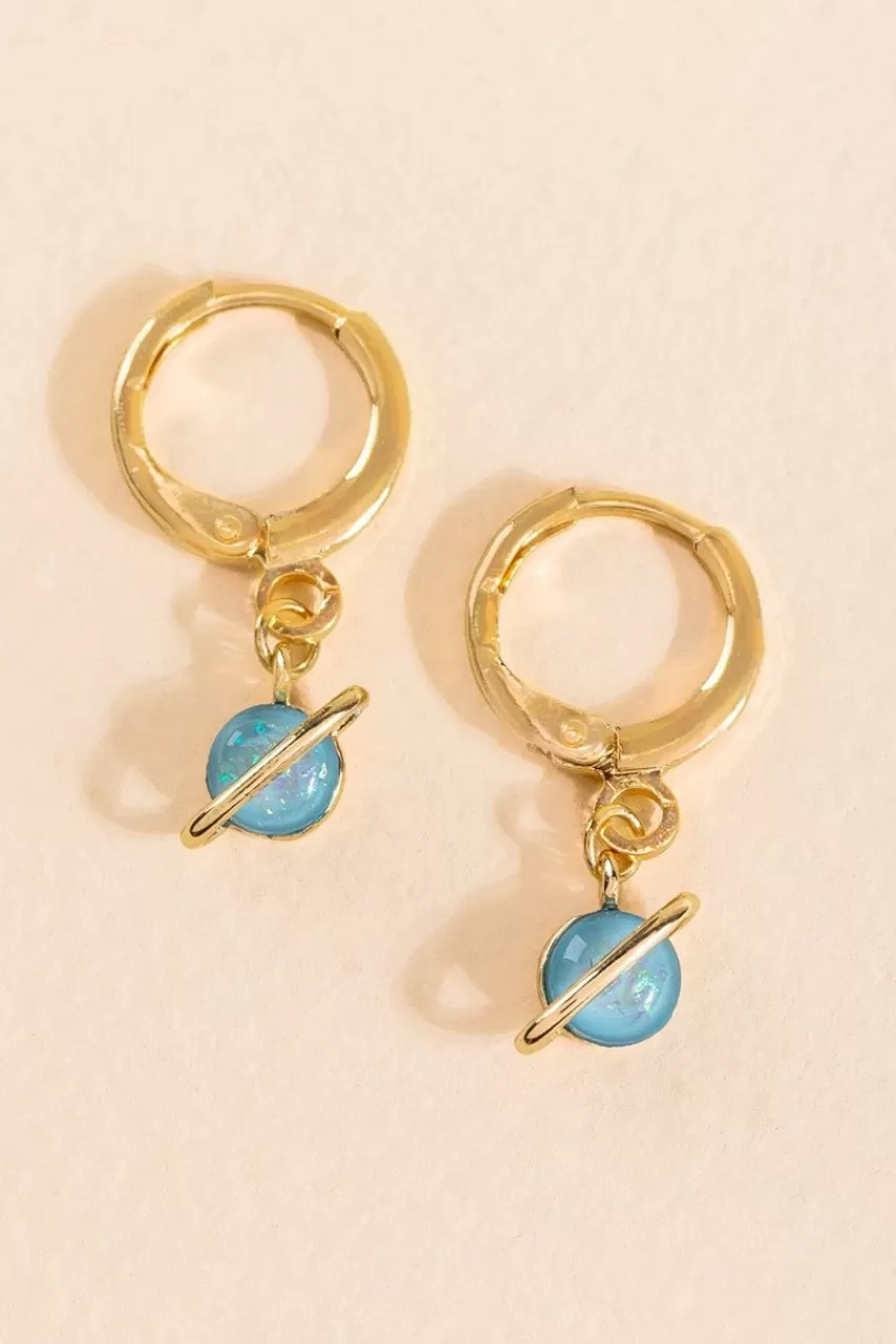 Francesca's Sailor Saturn Opal Drop Earrings