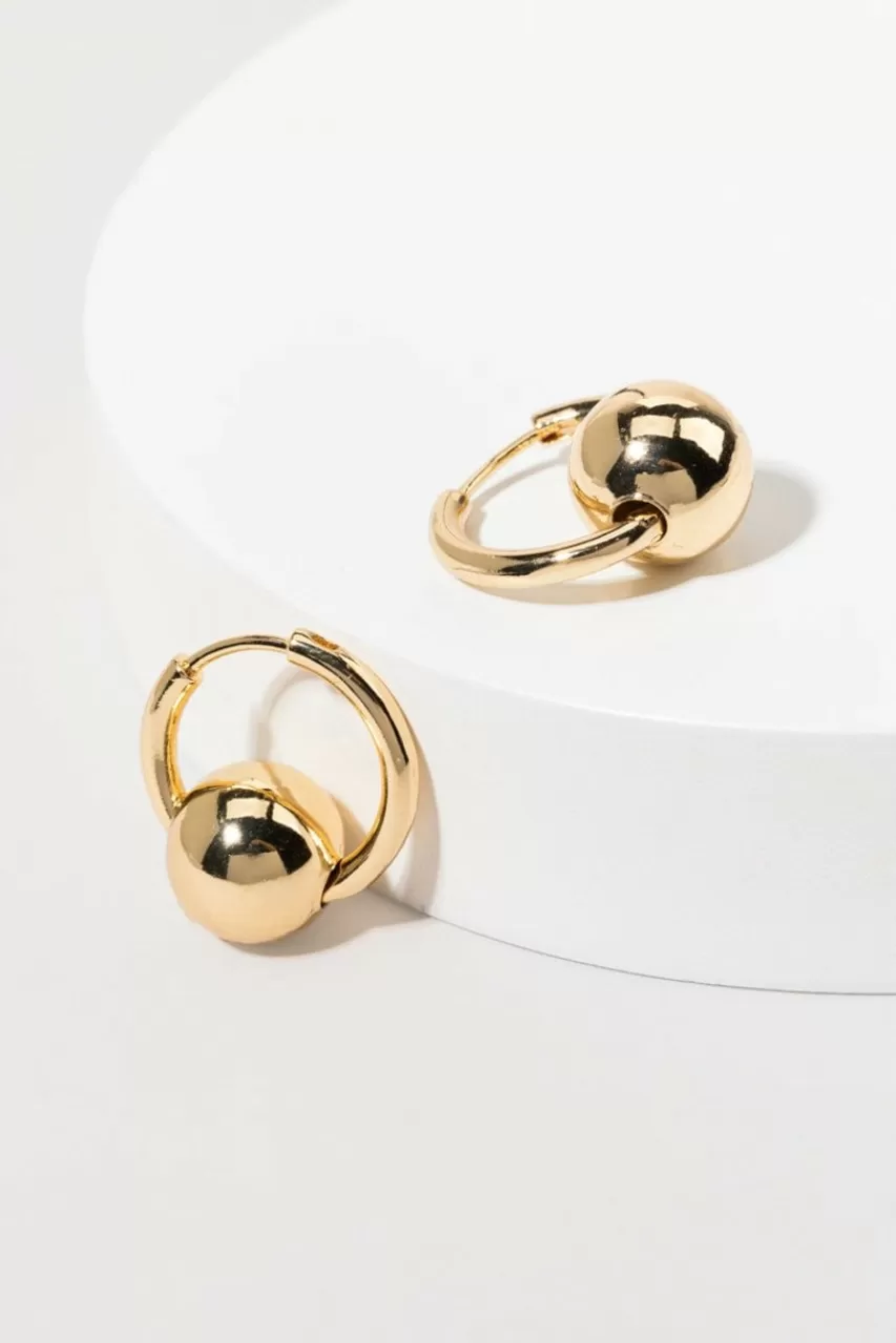 Francesca's Sally Ball Huggie Hoop Earrings