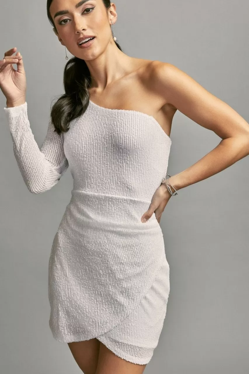 Francesca's Samantha One Shoulder Mini Dress