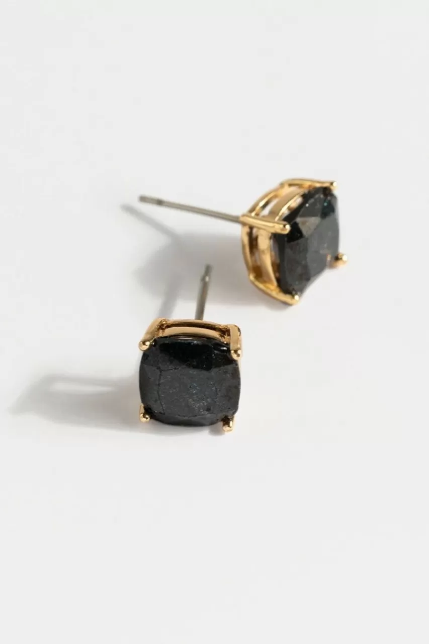 Francesca's Sandra Crackle Stone Stud Earrings