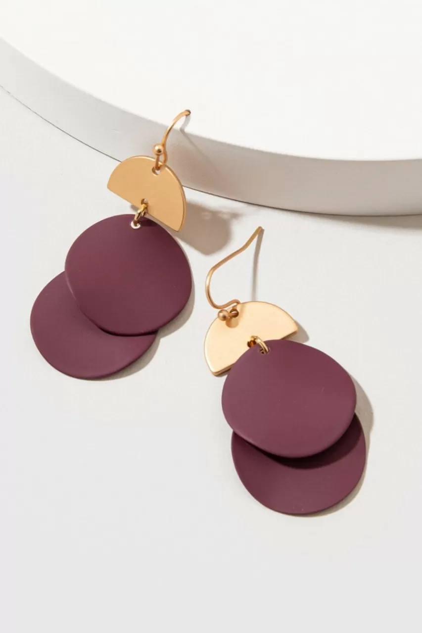 Francesca's Sarah Epoxy Coin Drop Earrings