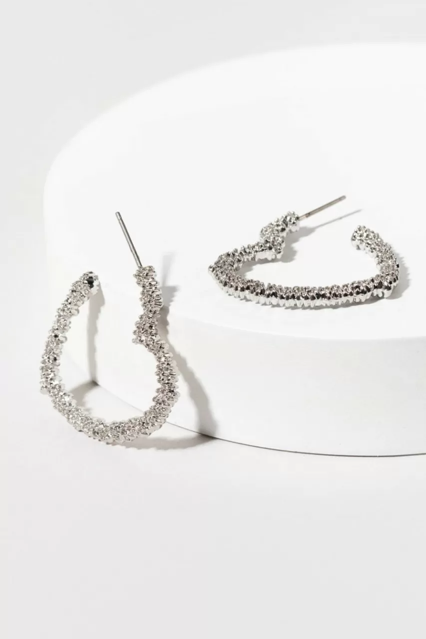 Francesca's Savannah Heart Hoop Earrings