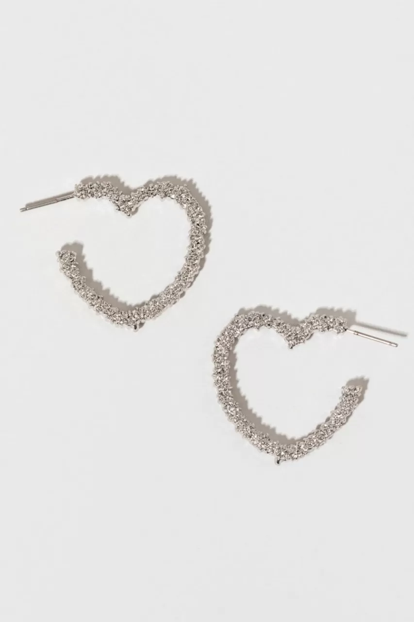 Francesca's Savannah Heart Hoop Earrings