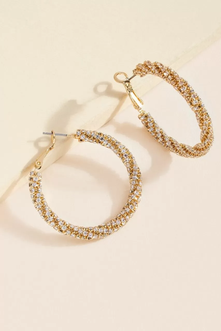 Francesca's Shannon Cupchain Twist Hoop Earrings