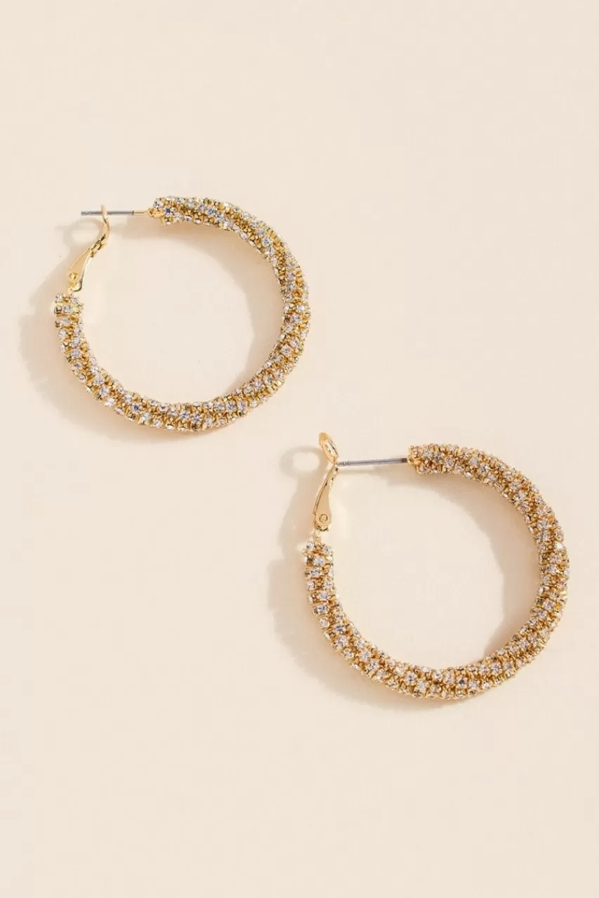 Francesca's Shannon Cupchain Twist Hoop Earrings