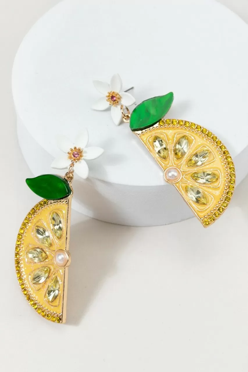 Francesca's Shay Lemon Post Earrings