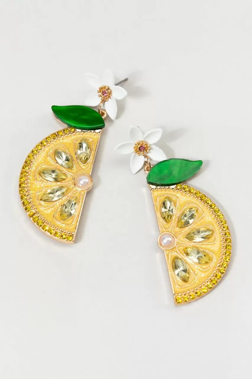 Francesca's Shay Lemon Post Earrings