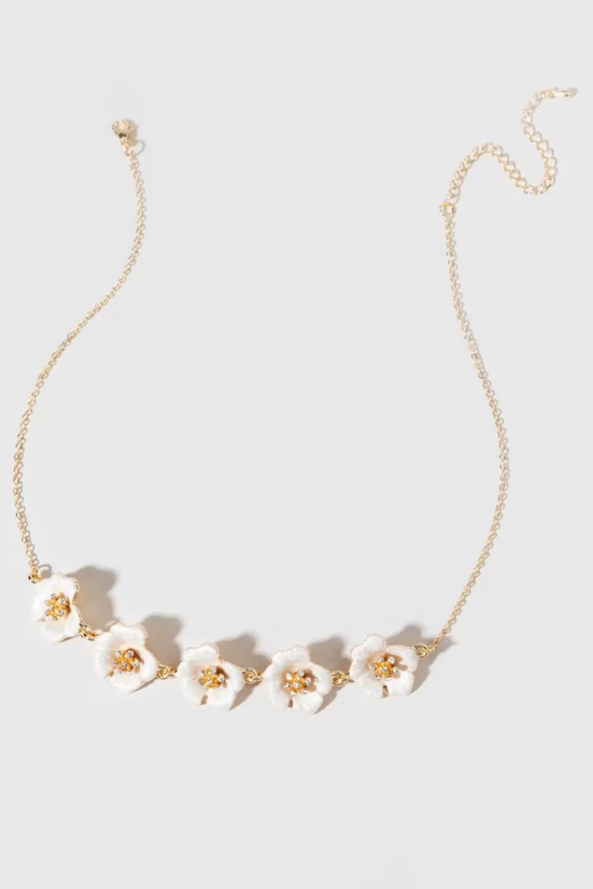 Francesca's Sherrie Shell Flower Necklace