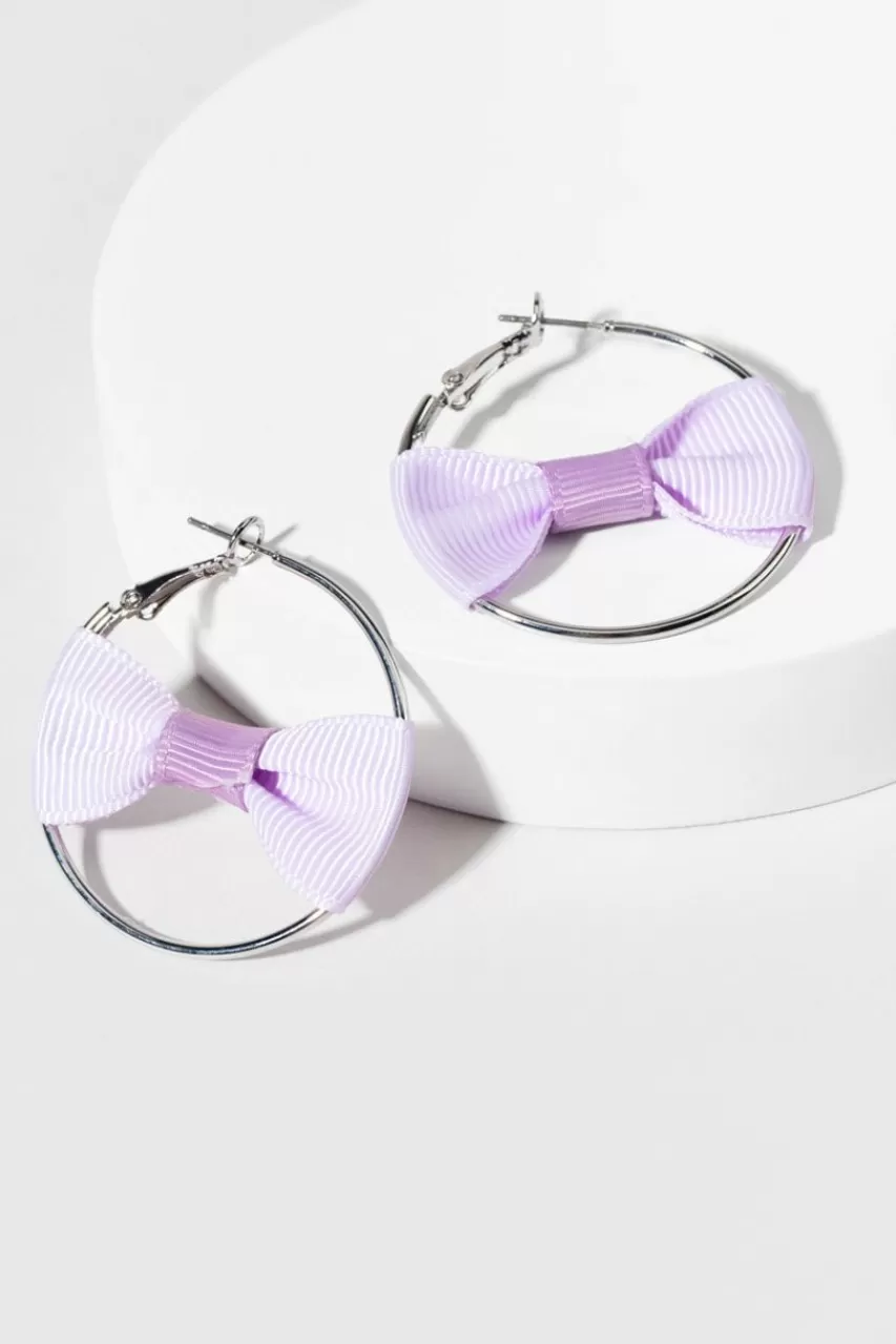 Francesca's Sherry Bow Inside Hoop Earrings