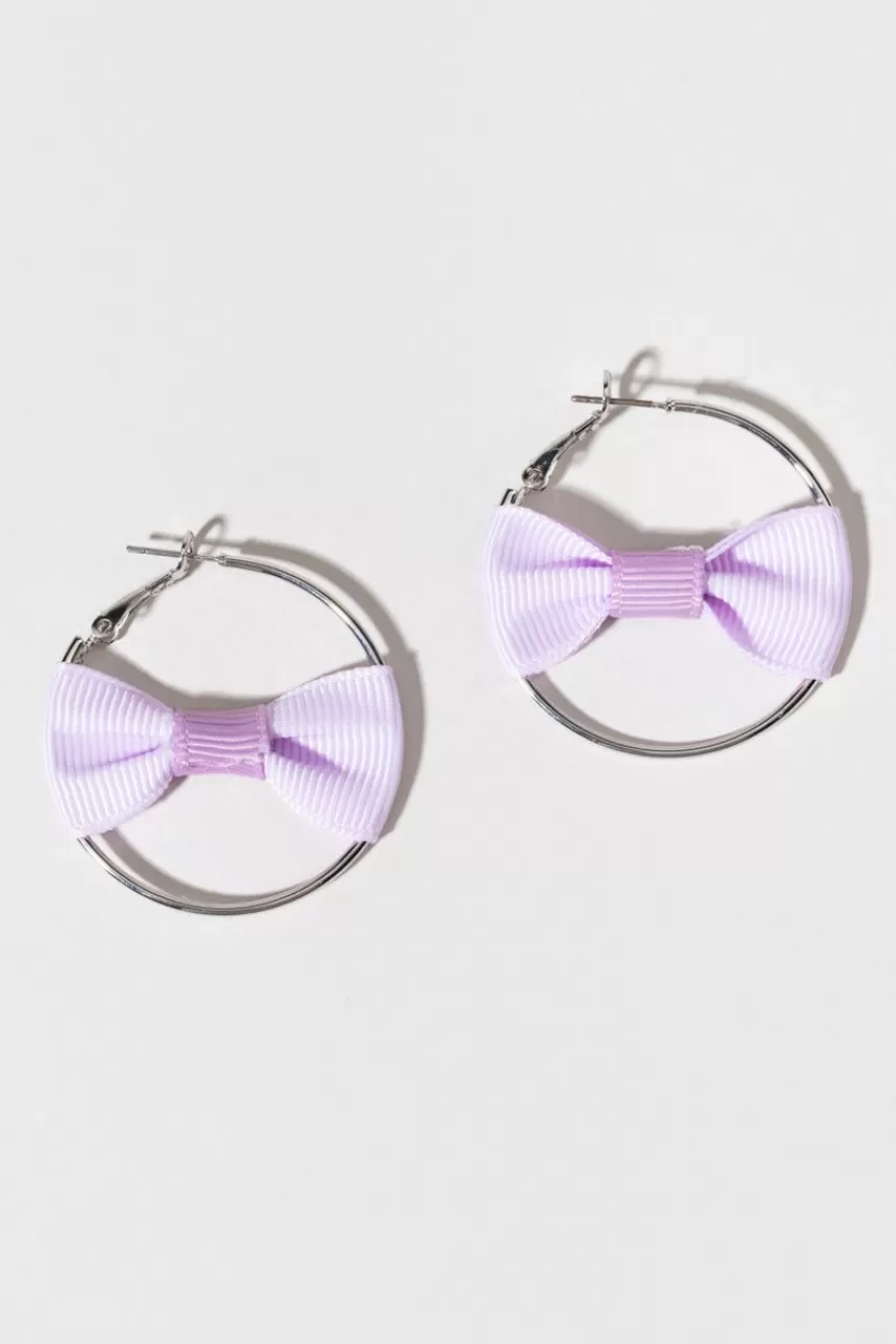 Francesca's Sherry Bow Inside Hoop Earrings