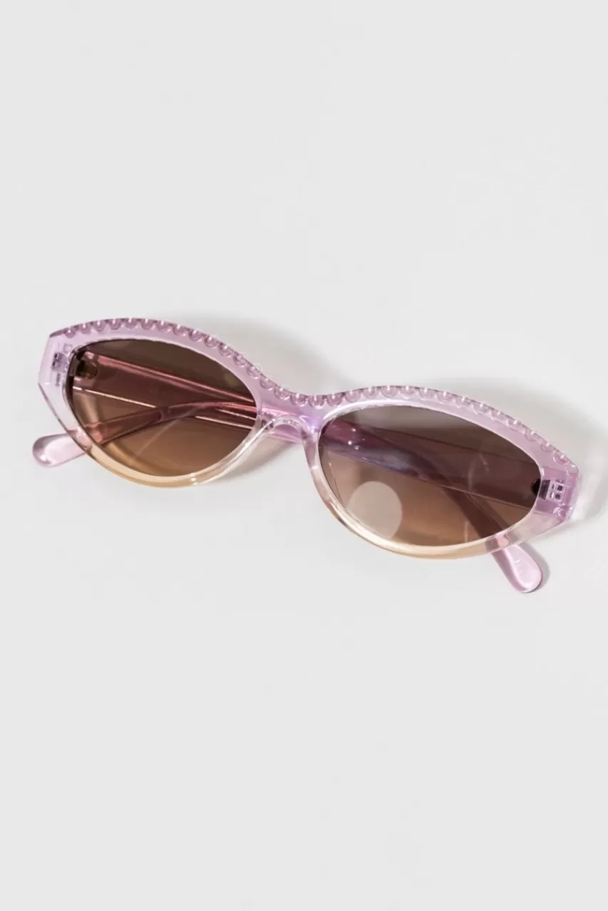 Francesca's Sidney Pearl Top Oval Sunglasses