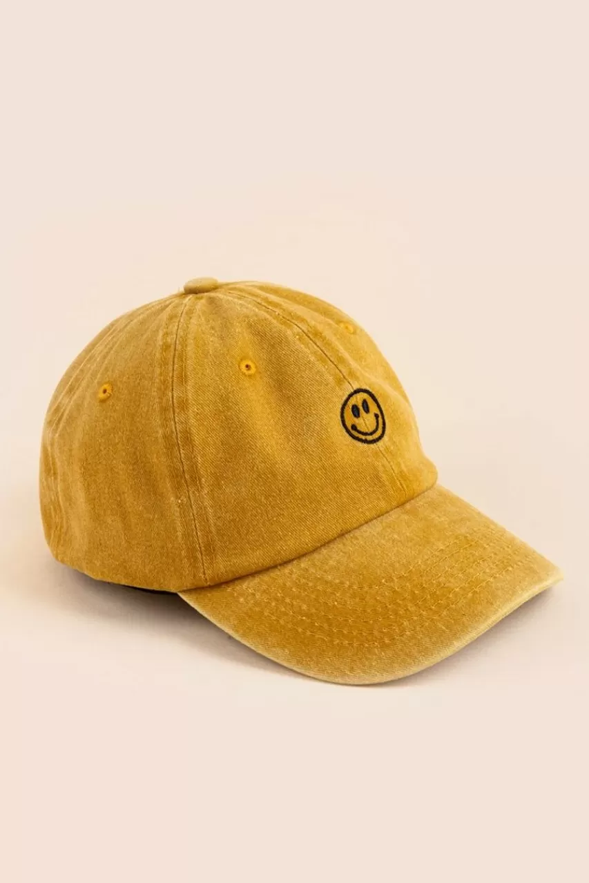 Francesca's Smiley Face Icon Baseball Hat