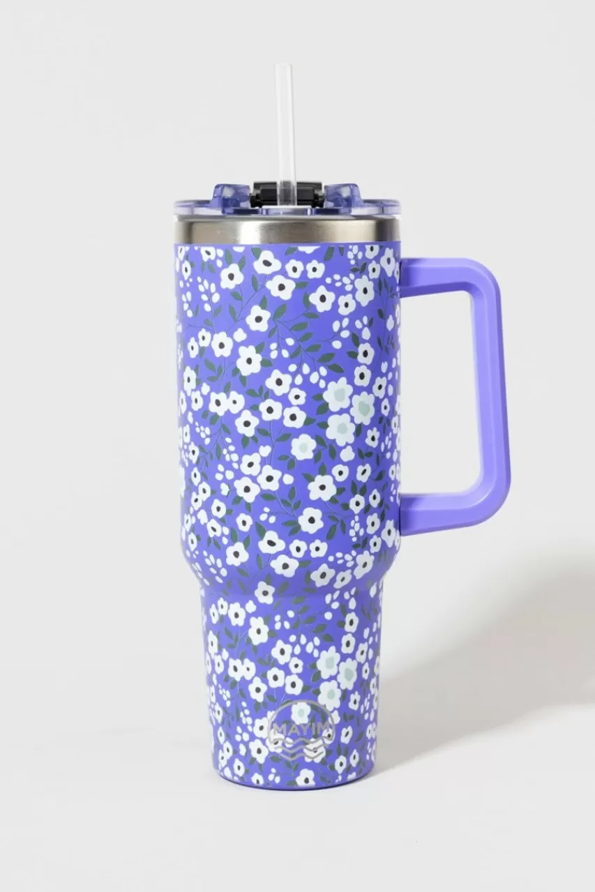 Francesca's Stainless Ditsy Floral Mug