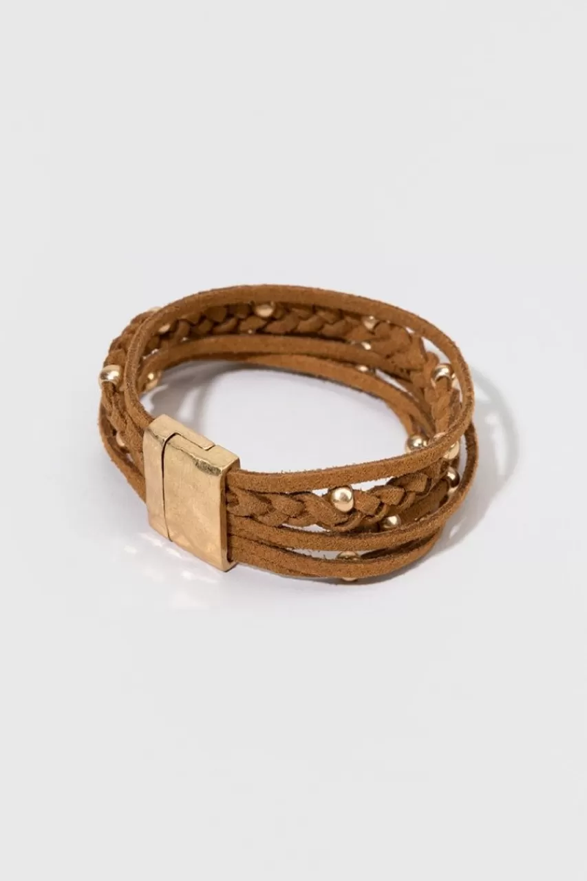 Francesca's Stella Leather Bracelet