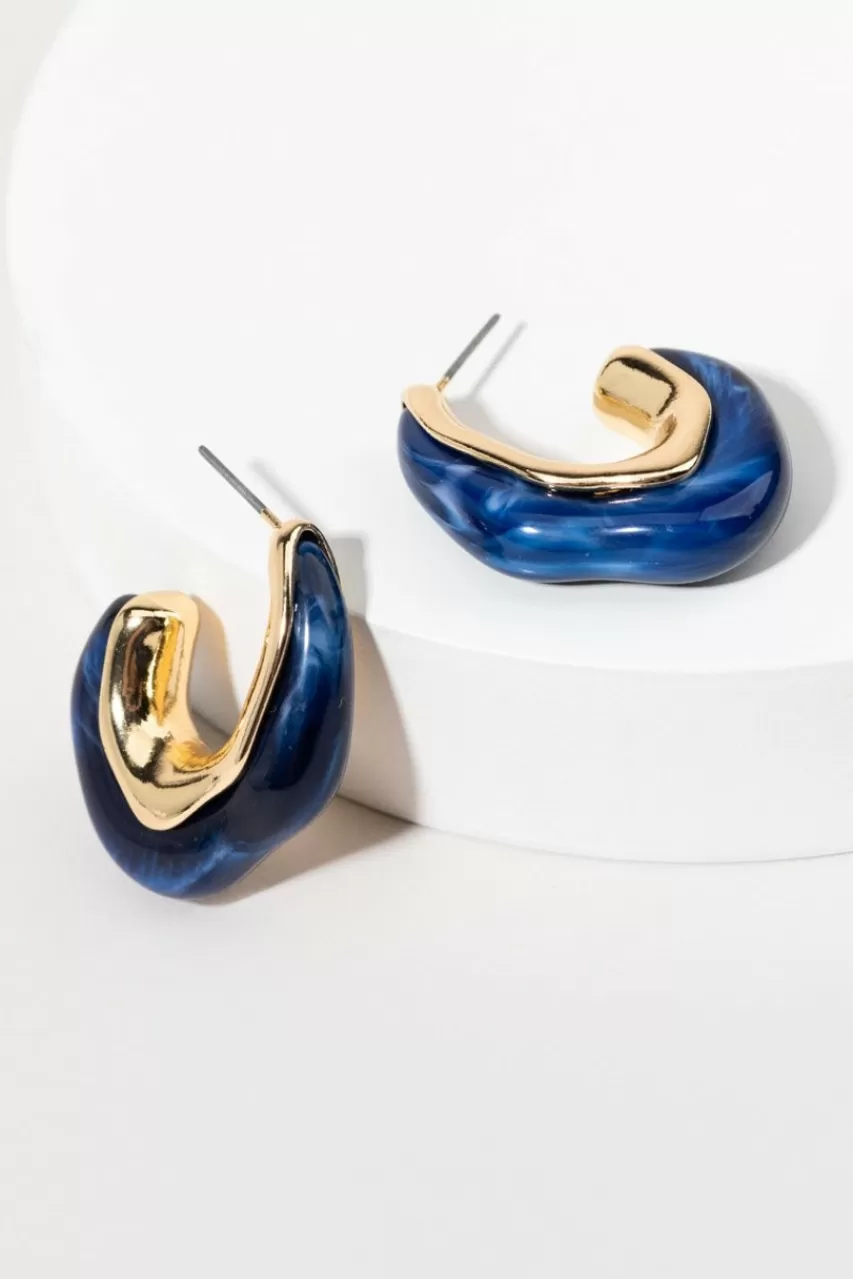 Francesca's Susan Resin Organic Hoop Earrings