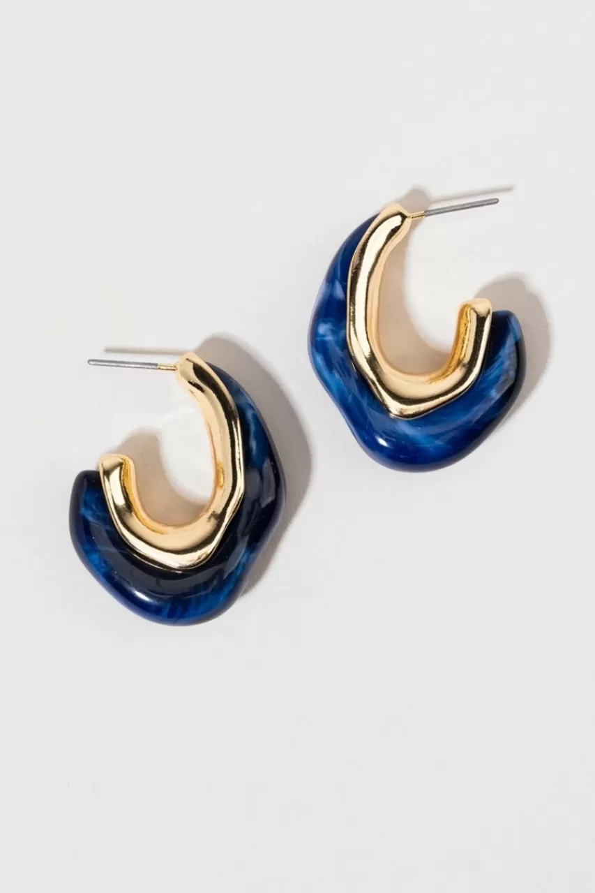 Francesca's Susan Resin Organic Hoop Earrings