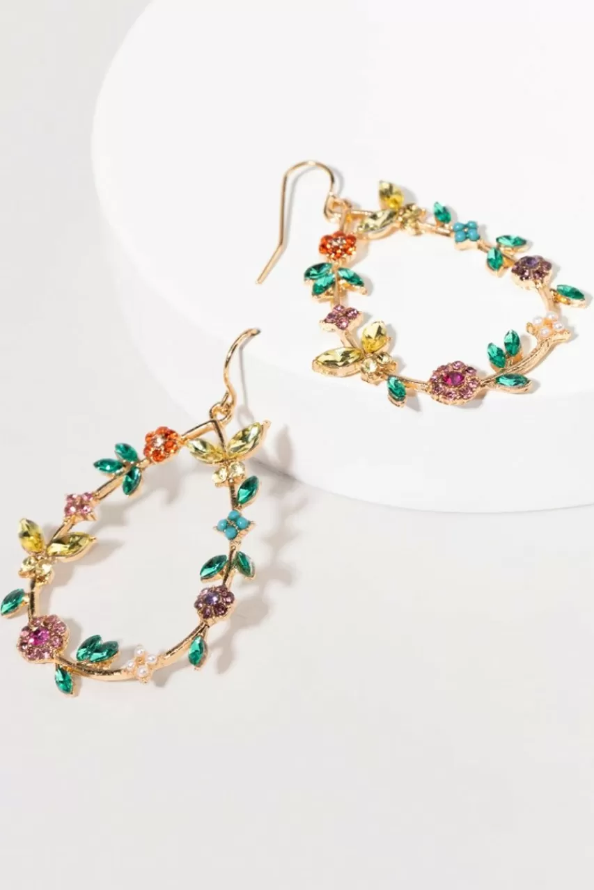 Francesca's Susana Glass Garden Drop Earrings