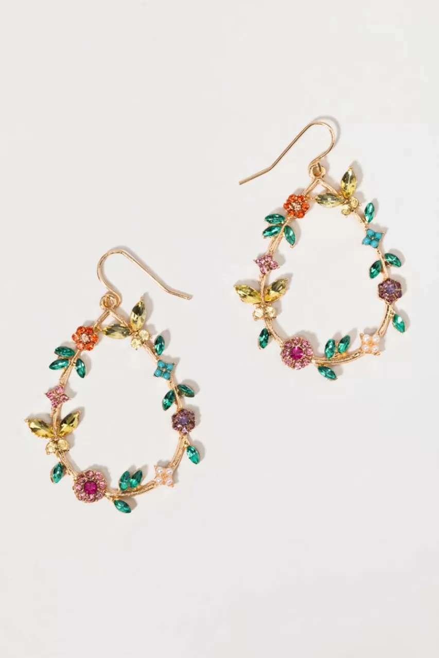 Francesca's Susana Glass Garden Drop Earrings