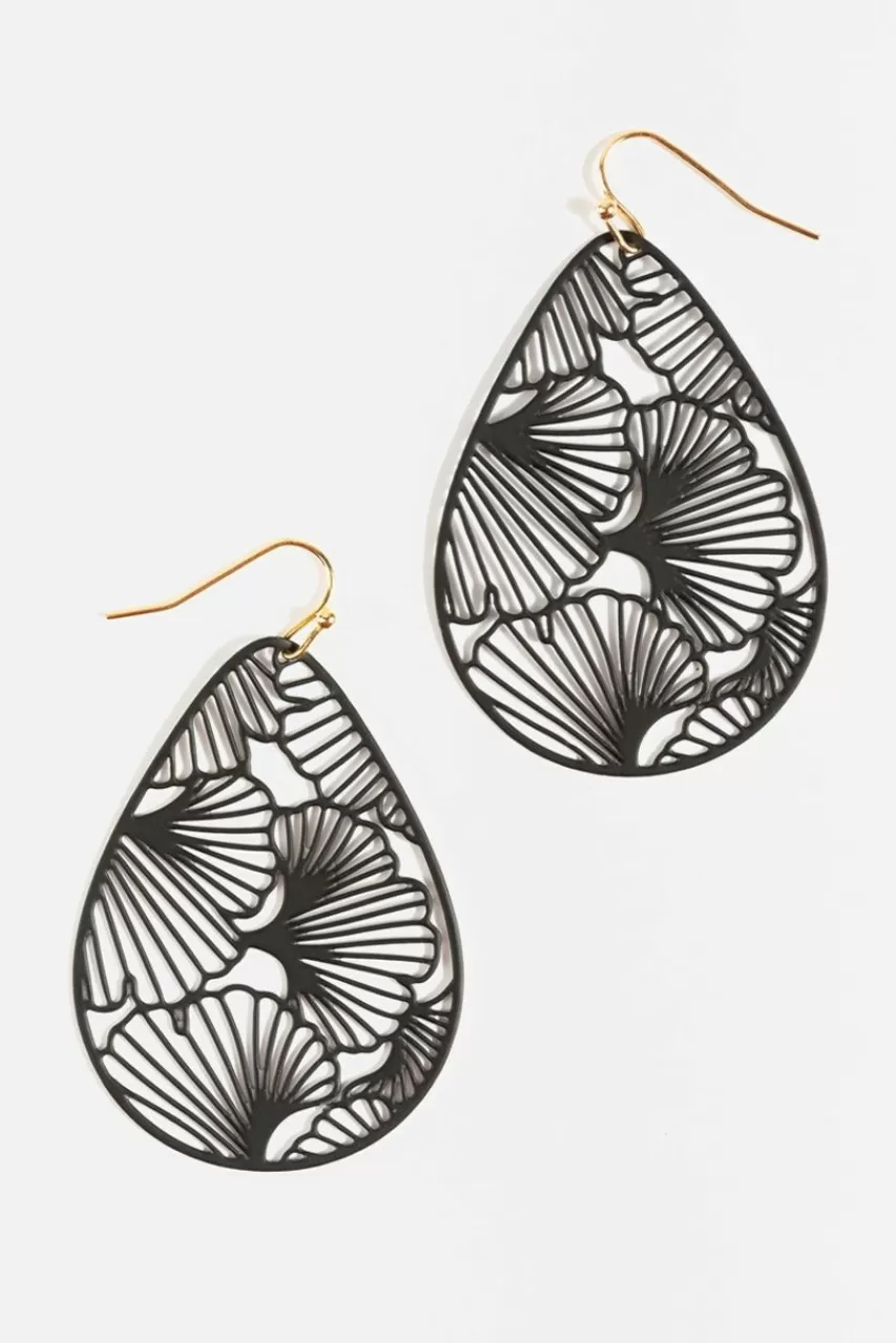 Francesca's Sutton Floral Filigree Teardrop Earrings