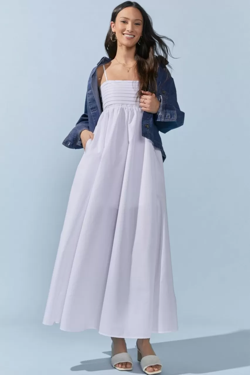 Francesca's Suzanne Upper Pleated Maxi Dress