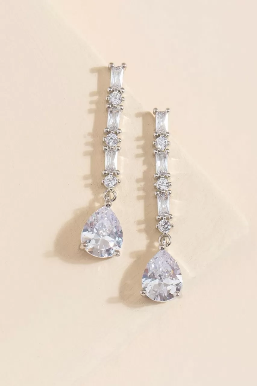 Francesca's Sydney Baguette Drop Earrings