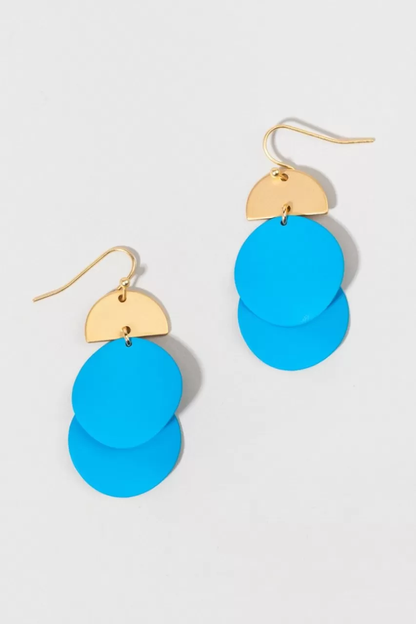 Francesca's Tammy Matte Painted Double Circle Drop Earrings