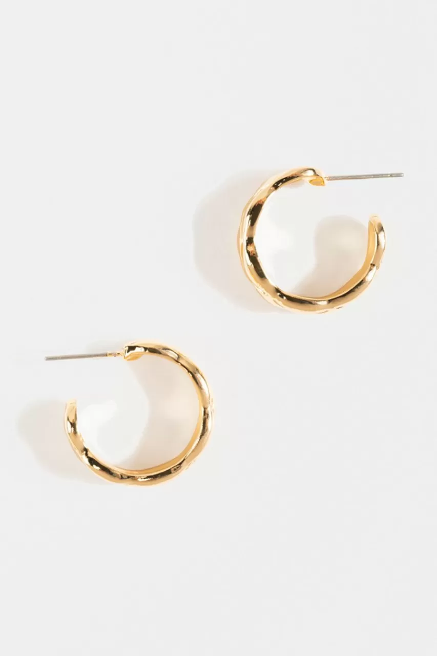 Francesca's Tanya Quilted Small Hoops