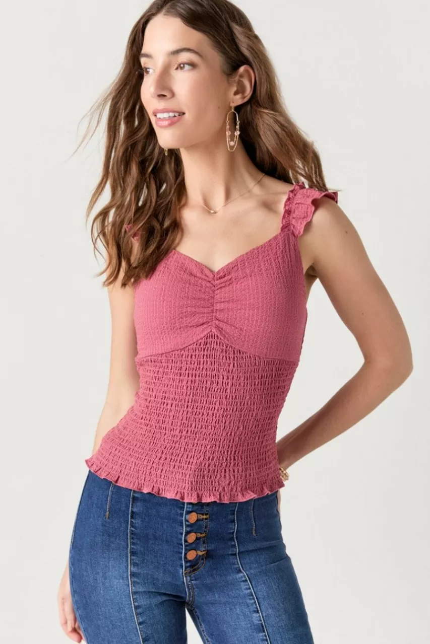 Francesca's Tatiana Crinkle Tank Top