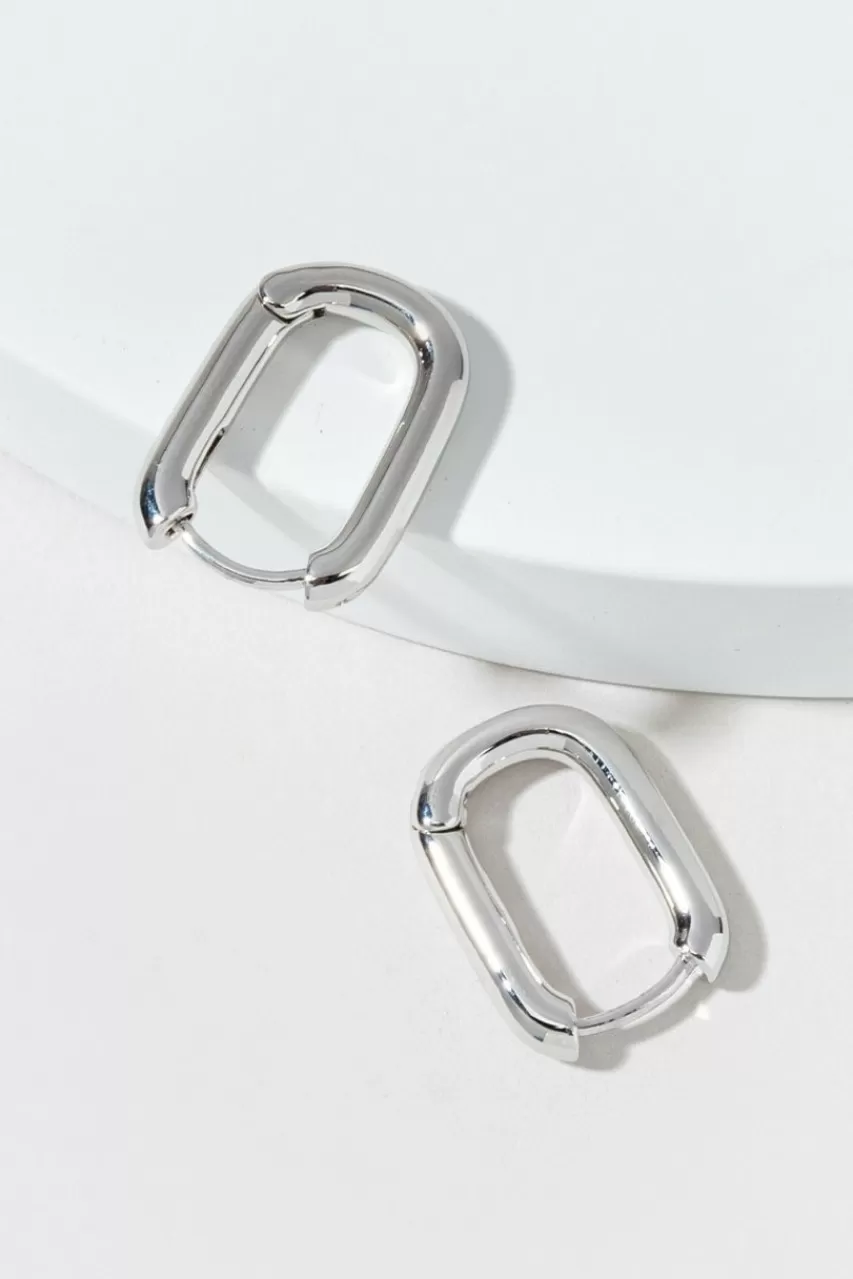 Francesca's Tatianna Basic Oblong Hoop Earrings