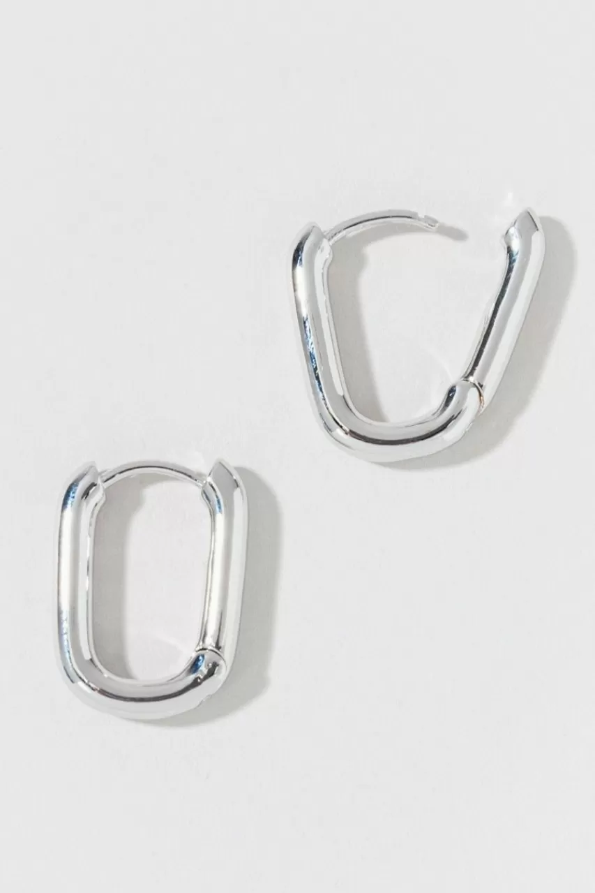 Francesca's Tatianna Basic Oblong Hoop Earrings