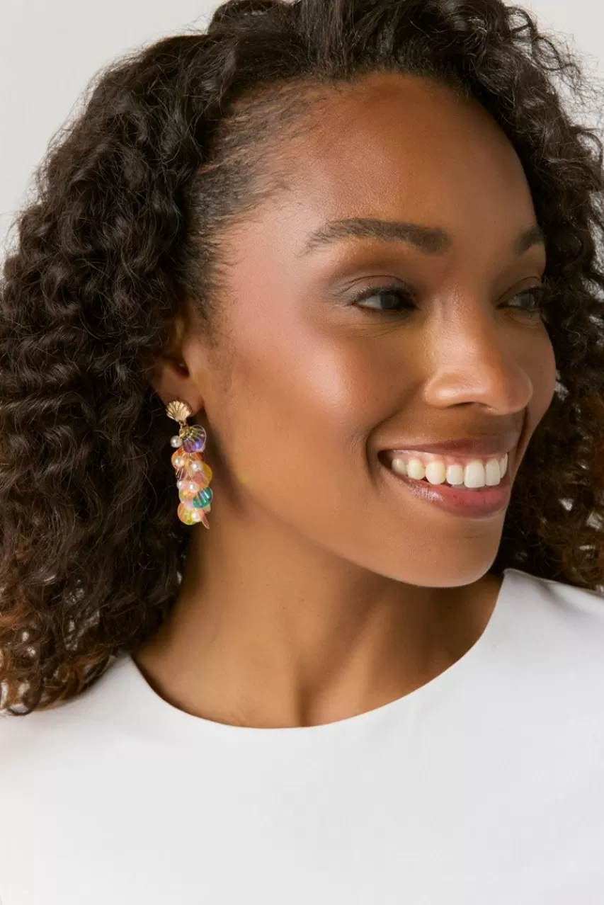 Francesca's Terri Seashell And Pearl Earrings