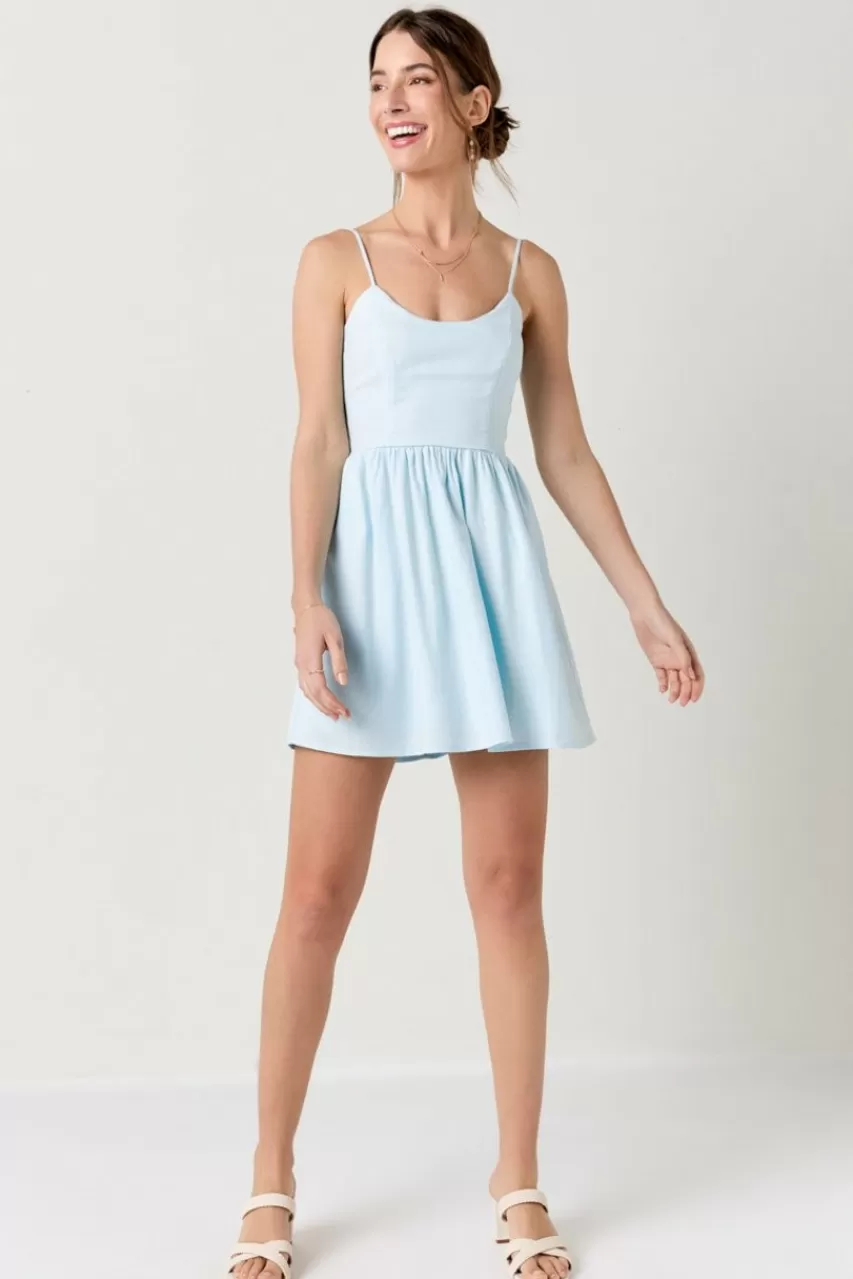 Francesca's Tiffiny Double Bow Back Mini Dress