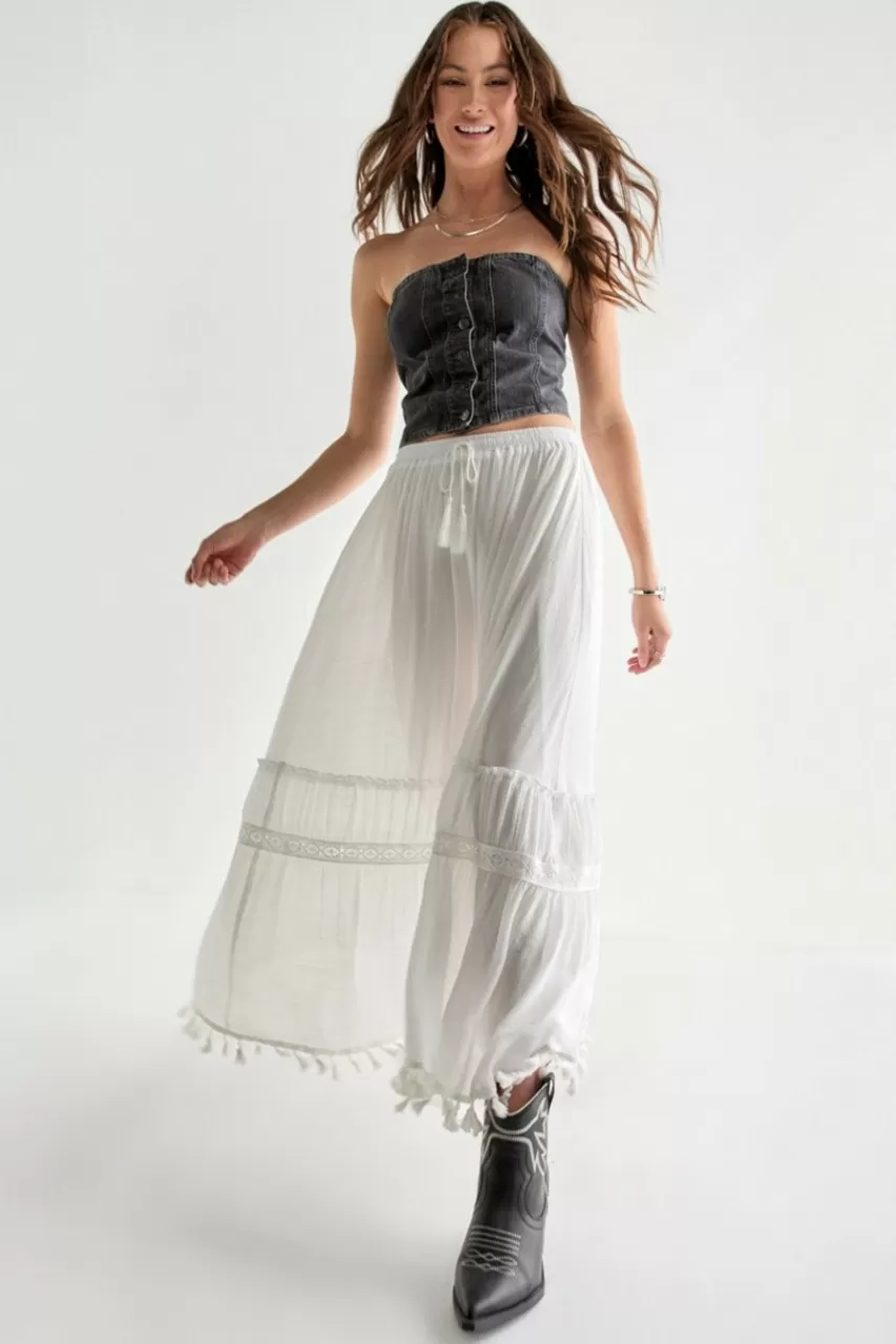 Francesca's Tina Border Maxi Skirt