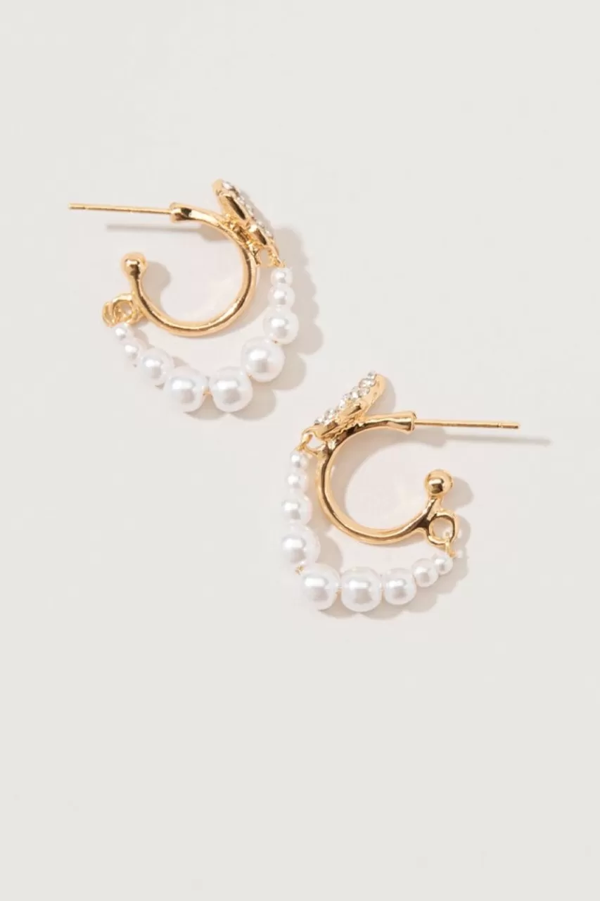 Francesca's Valentina Cz Butterfly Hoop Earrings