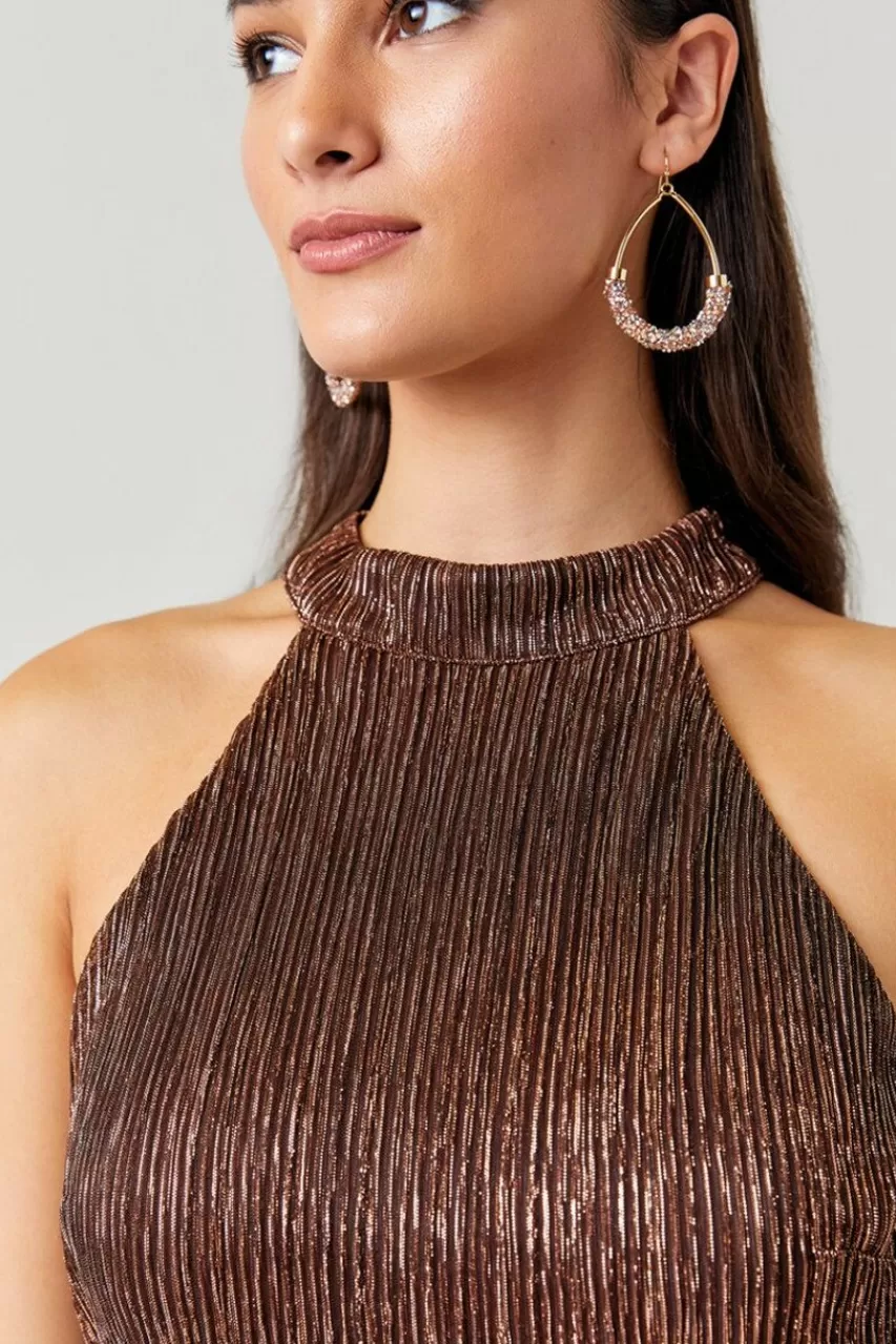 Francesca's Valerie Shimmer Jumpsuit