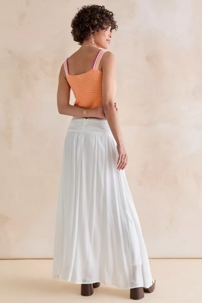 Francesca's Vanessa Button Down Swift Maxi Skirt