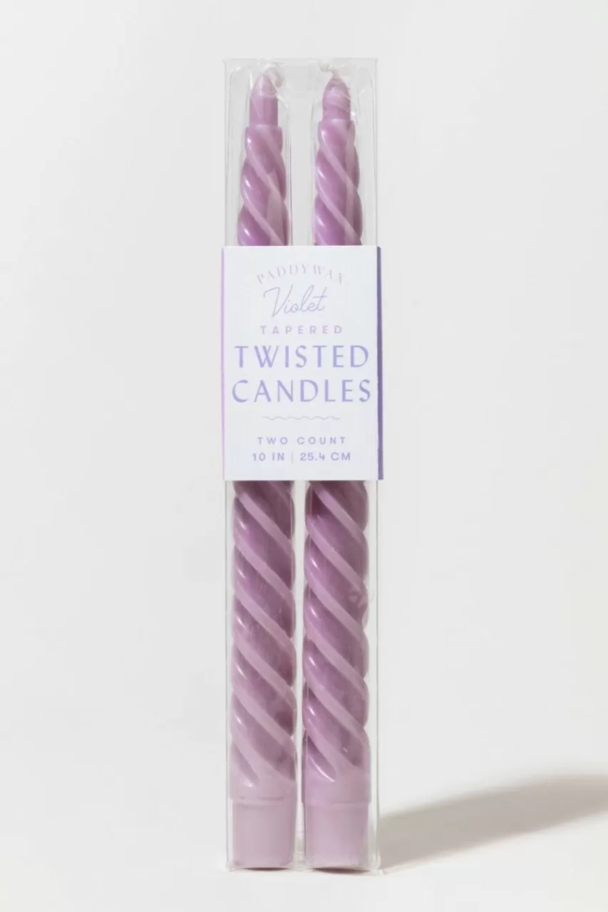 Francesca's Violet Twisted Candles